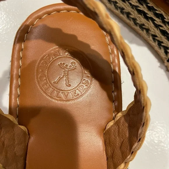 Penelope Chilvers Tan Plaited Leather Espadrille 38 - Picture 3 of 6